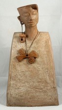 Ceramic Indigenous Female Sculpture Mexico Modern Folk Art New Pottery Extra Lg 