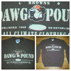 vintage 90s NFL Football Cleveland Browns Dawg Pound Sweatshirt M 50/50 shirt - Picture 1 of 6