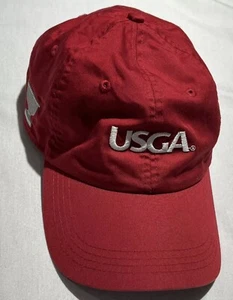USGA 2017 US Junior Amateur Golf Hat Cap Red Embroidered Logos Ahead Special - Picture 1 of 15