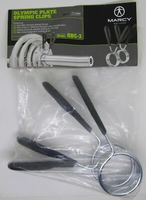 Marcy 奥林匹克板弹簧夹套装适用于 2 英寸重量棒型号 OBC-3 银色 — 第 1/3 张图片