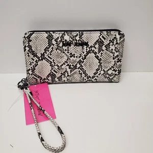 NWT Betsey Johnson Python Zip Around Wallet Wristlet - Snake Print - Picture 1 of 5
