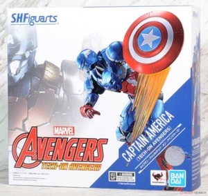 New Bandai S.H.Figuarts Captain America (Tech-On Avengers) Figure - Picture 1 of 5