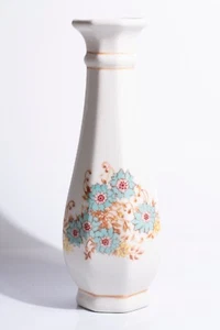 Vaso da fiore vintage realizzato per FTD 1983 made in Portugal blu giallo - Foto 1 di 6