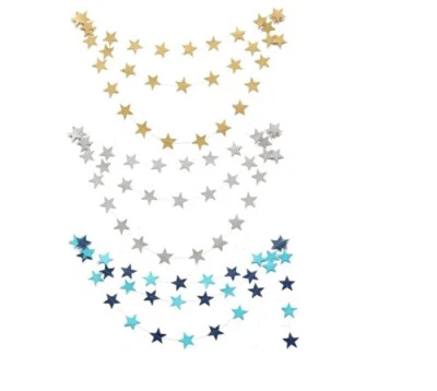 3 Stars Hanging Paper Garlands – Wedding Party Birthday Baby Shower Decoration - Image 1 of 4