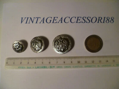 BOTTONE TIROLO AQUILA AUSTRIA METALLO COLOR ARGENTO SCURO DISPONIBILI 3 MISURE - Immagine 1 di 2