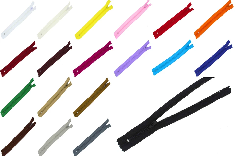 20 Reißverschlüsse P Nylon Spiral nicht-teilbar 3mm Reißverschluss unteilbar 3mm - Bild 1 von 1