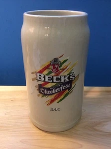 Beck's Oktoberfest 1995 1L Gres Cerámica Cerveza Stein 7 3/4" Alto Usado - Imagen 1 de 12