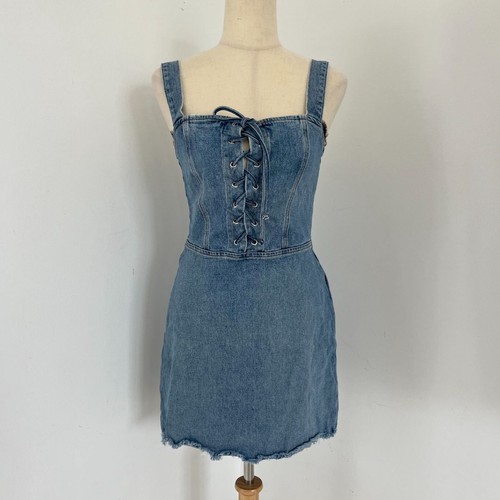 REFORMATION Mini abito denim blu Riforma