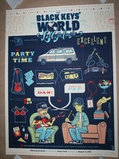 Black Keys - Kevin Tong - Chicago poster signed and numbered Lollapalooza