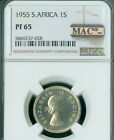 1955 SOUTH AFRICA SILVER SHILLING NGC PF66 MAC 2ND FINEST MAC SPOTLESS * 