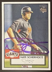 NATE SCHIERHOLTZ SIGNED 2007 Topps Giants 2010 World Series CARD ~ AUTHENTIC - Picture 1 of 2