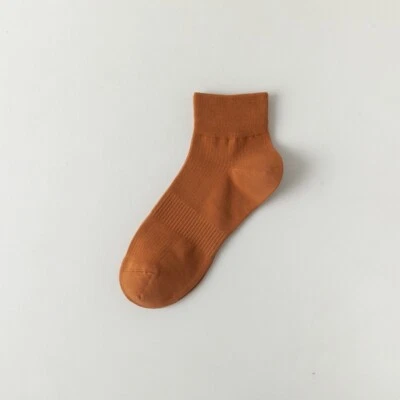 5 Pairs Men Solid Cotton Striped Mid Calf Sports Stretch Breathable Summer Socks - Image 1 of 4