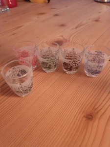 5x MCM 1957 Liquor Shots Verrerie Cristallerie D'arques France Barware - Bild 1 von 6