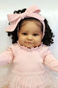Reborn Baby Dolls Black Girl 24inch African American Baby Doll Toddler Soft Body - Picture 1 of 6