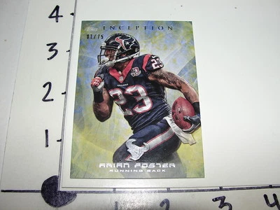 2013 Topps Inception ARIAN FOSTER #69 Yellow SP #01/75 Houston TEXANS Tennessee - Image 1 of 2