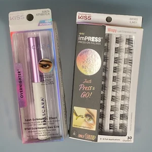 Lash Sale KISS Press N Go WISPY Falsies 30 Clusters W/Overnighter - Picture 1 of 1