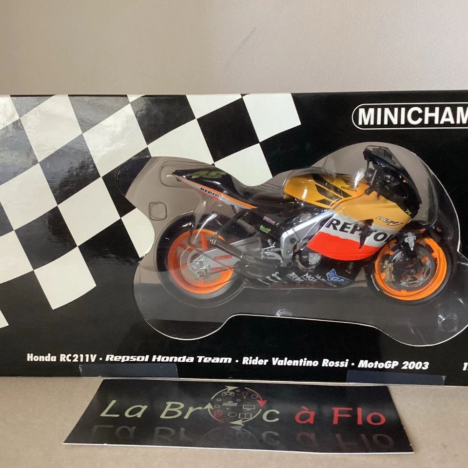 Minichamps 1/12 Collection Moto , Valentino ROSSI , Honda RC211V , 2003 - Photo 1/4
