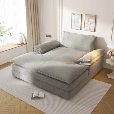 Sillón chaise doble de gran tamaño con diseño desmontable y almohadas Foto 1 de 4