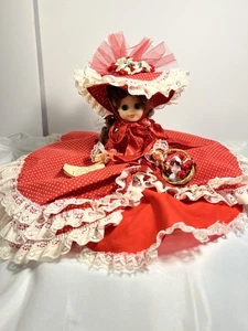 1975 Vintage Gambina Puppe Handarbeit in New Orleans rotes Kleid Kunststoffpuppe - Bild 1 von 24