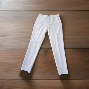 Pantalones de mezclilla LuLaRoe blancos desgastados ajustados al tobillo para mujer talla 31"x 26,5" - Imagen 1 de 24