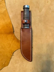 CUSTOM WWII CATTARAUGUS 225Q RH LEATHER KNIFE SHEATH CASE WESTERN ***SHEATH ONLY - Picture 1 of 4