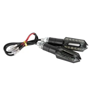 1 Pair LED 12V Motorcycle Turn Signal Lamps Yellow Light Modified Accessories - Picture 1 of 8