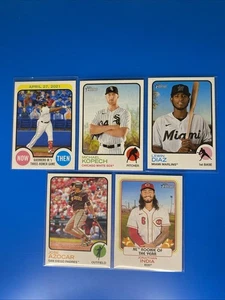 2022 Topps Heritage 5 Cards - Guerrero Jr, Diaz, Kopech, Azocar, India - Bild 1 von 6