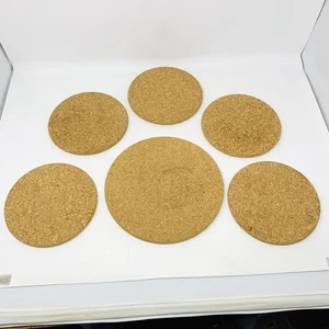 Juego de 6 soportes redondos para plantas de corcho resistentes al calor 5 de 7" 1 9,5" Beach Boho - Imagen 1 de 5