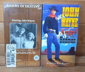 John Wayne VHS Tapes Riders of Destiny & Angel & The Badman NEW - Picture 1 of 2