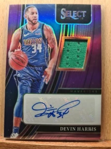 Devin Harris #AM-DHS #60/99 2021-22 Select Purple PRIZM Autographed MEM A0212A - Picture 1 of 2