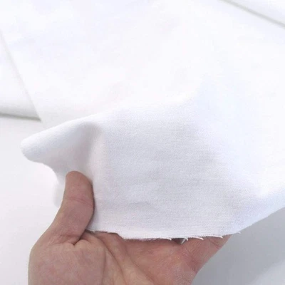 9m weiß Molton Deko Stoff 240cm breite BIO Baumwolle Kosmetik Baby Baumwollstoff - Bild 1 von 3