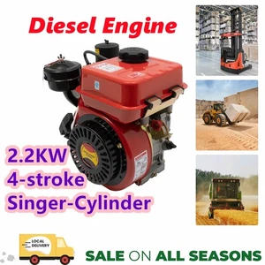 4 Stroke Diesel Engine Motor Single Cylinder For Small Agricultural Machinery - Picture 1 of 16
