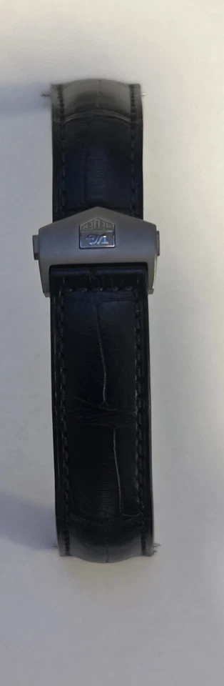 Tag Heuer Leather Strap With Clasp 21x18mm 100% Genuine - Image 1 of 4