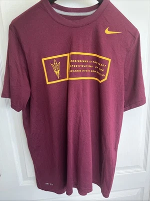 Camisa de correr Nike Dri Fit para hombre talla L Arizona State Sun Devils baloncesto roja Foto 1 de 4