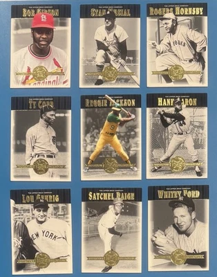 2001 年 UPPER DECK HALL OF FAMERS 完整套装 ~ Hank Aaron Lou Gehrig Bob Gibson — 第 1/2 张图片