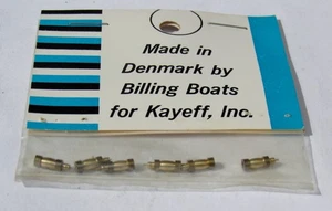 BLUEJACKET BRITTANIA METAL #229 5/16" BRASS ONE HOLE STANCHONS 6/PKG - Picture 1 of 2