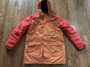 Lands’ End Waterproof Squall Insulated Parka Kids Size XXL 18-20 Orange - Picture 1 of 14