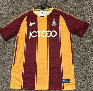 Camiseta de fútbol local Avec Bradford City 2020-2021 para hombre talla mediana - Imagen 1 de 7