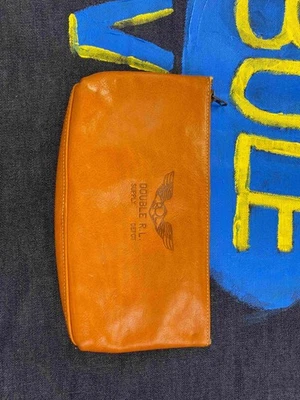 Ralph Lauren RL Tan Leather Dopp Kit Toiletry Pouch Travel Wash Bag Vintage - Image 1 of 4