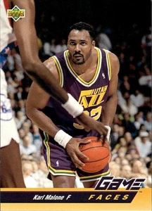 1992-93 Upper Deck Game Faces #489 Karl Malone - Imagen 1 de 2
