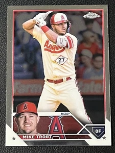 2023 Topps Chrome Mike Trout #27 Los Angeles Angels Baseball Card - Picture 1 of 2