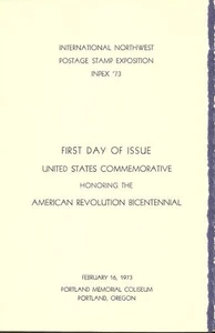 #1476-C1 First Day Ceremony Program 8c Pamphleteer Stamp w/FDC - Picture 1 of 2