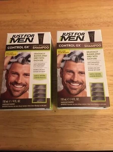 2 Boxes Just For Men Control GX Grey Reducing Shampoo Gradual Hair Color SEALED! - Picture 1 of 2