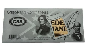 Konföderierte Kommandeure auf antikem Pergamentpapier - Bild 1 von 2