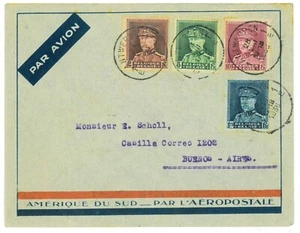 P3573 - AIRMAIL , BELGIUM 4 COLOR FRANKING!!!!!!!!! 28.8.1936, TO BUENOS AIRES - Picture 1 of 2