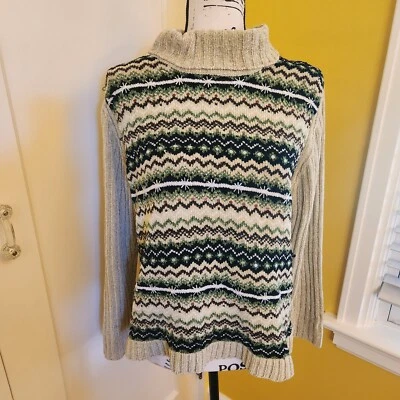 Erika Holiday cuello alto adornado con lentejuelas y copos de nieve talla L Foto 1 de 4