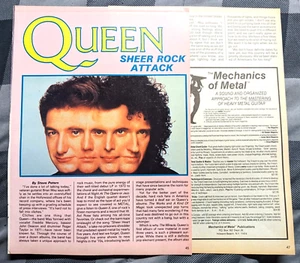 ARTÍCULO COMPLETO DE REVISTA QUEEN / FREDDIE MERCURY / SHEER ROCK ATTACK 2 PÁGINAS - Imagen 1 de 2