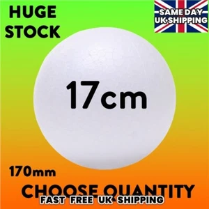 SOLID Polystyrene Balls 17cm 170mm PICK QUANTITY Craft Florist Wedding Christmas - Picture 1 of 4