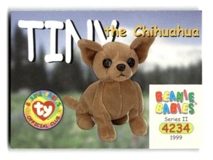 1999 Beanie Babies Series II Trading Cards #4234 TINY the Chihuahua Dog #241 - Picture 1 of 4