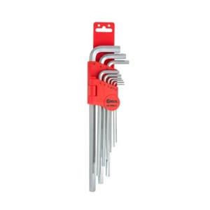 Genius Tools 9 Piece Metric Long Hex Key Wrench Set (S2 Tool Steel) - HK-09MLS - Picture 1 of 5